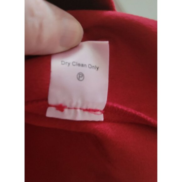 Tuckernuck Womens Red Faux Suede blouse Top size Large flowy Feminine - Picture 6 of 7